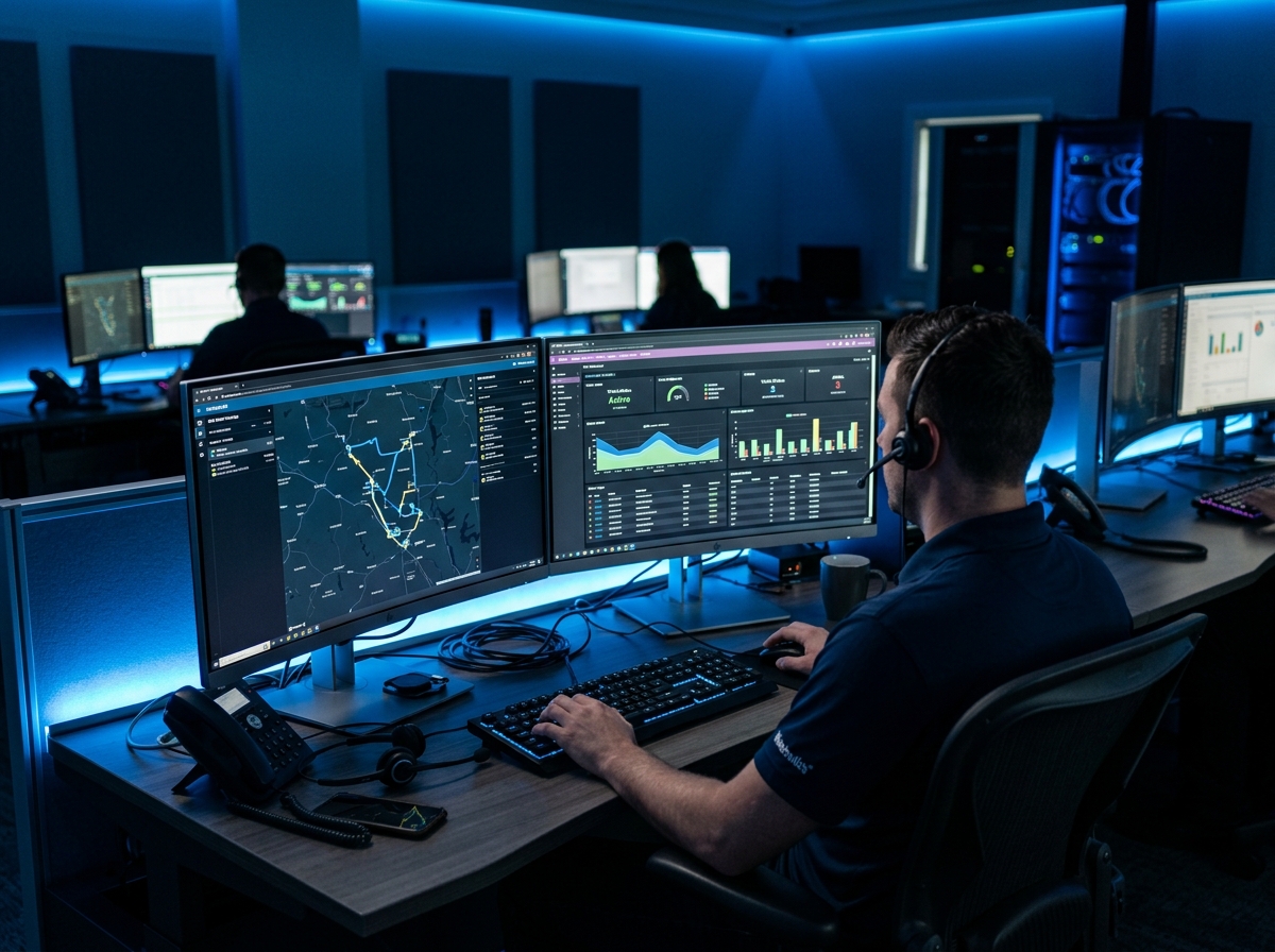 Consola de administración telemática y software para flotas